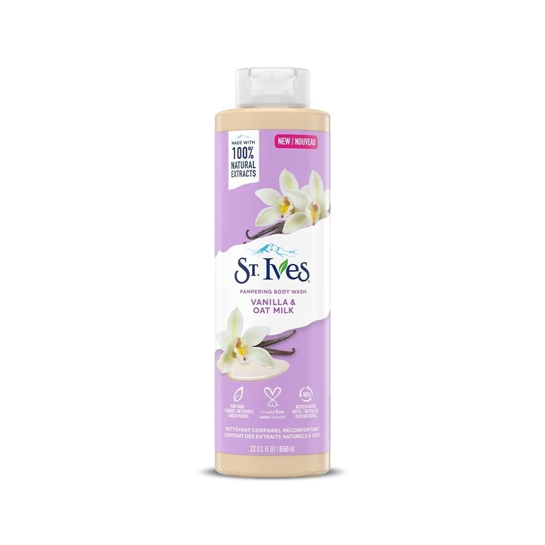 ST IVES PAMPERING BODY WASH VANILLA & OAT MILK 650ml