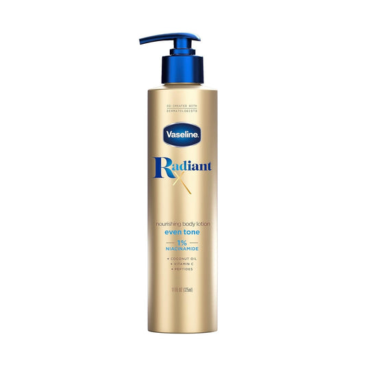 Vaseline Radiant X Even Tone Nourishing Body Lotion With 1% Niacinamide, Coconut Oil, Vitamin C, & Peptides