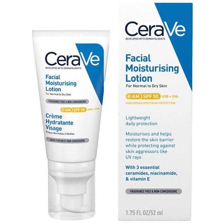 CeraVe AM Facial Moisturizing Lotion SPF 50