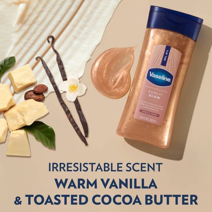 Vaseline Glazed & Glisten Sunlit Glow Body Gel Oil