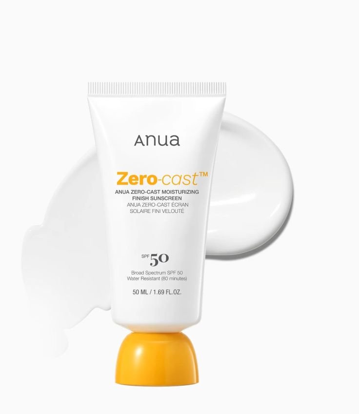 ANUA Zero-Cast Moisturizing Finish Sunscreen SPF50+ PA++++ 50ml