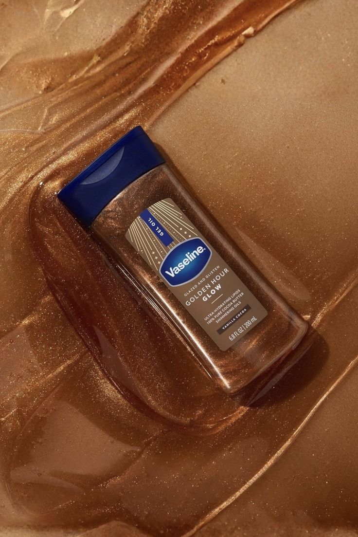 Vaseline Glazed & Glisten Golden Hour Glow Vanilla Body Gel Oil