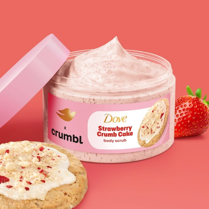 Dove Crumbl Exfoliating Body Scrub Strawberry crumb Cake