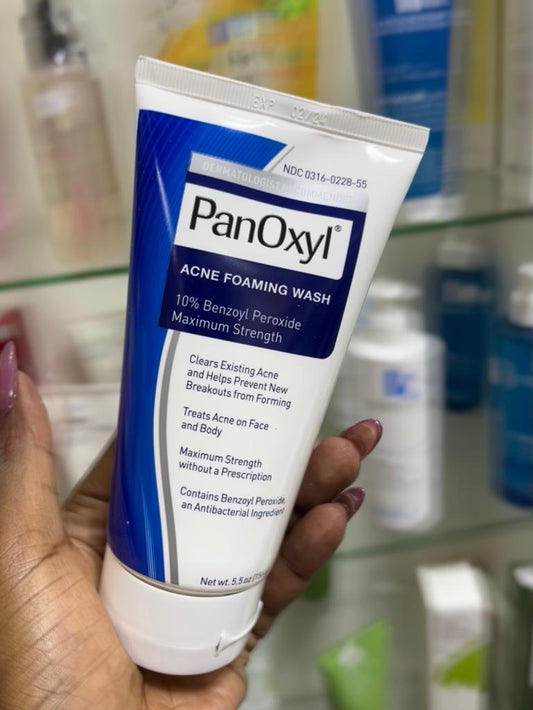 PanOxyl Acne Foaming Wash Benzoyl Peroxide 10% Maximum Strength 156g