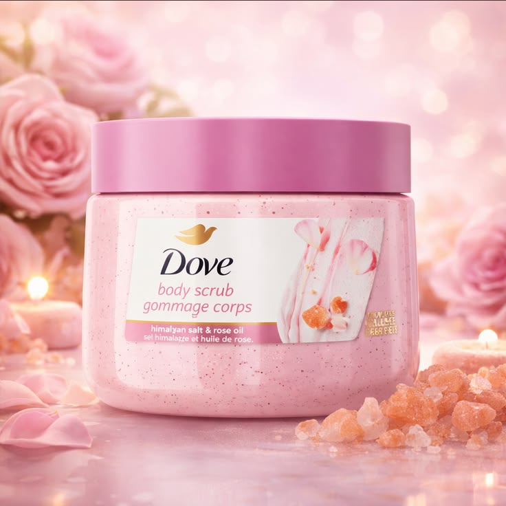 Dove Crumbl Exfoliating Body Scrub Himalayan Salt & Rose Oil