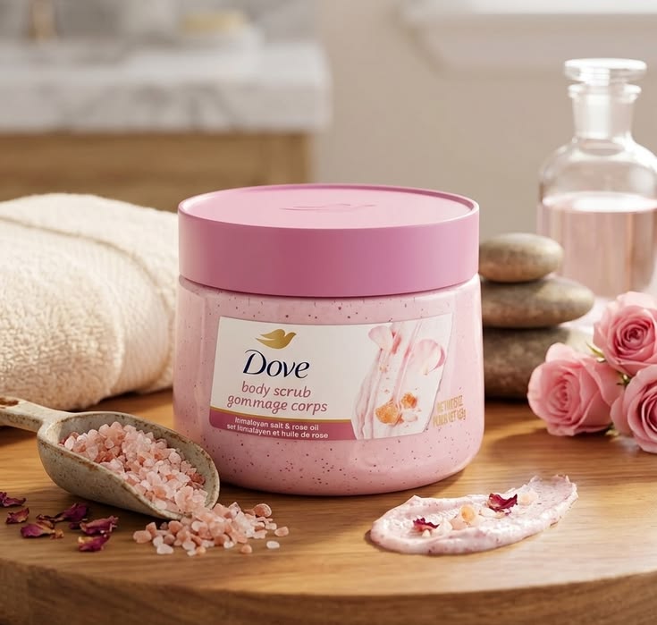 Dove Crumbl Exfoliating Body Scrub Himalayan Salt & Rose Oil
