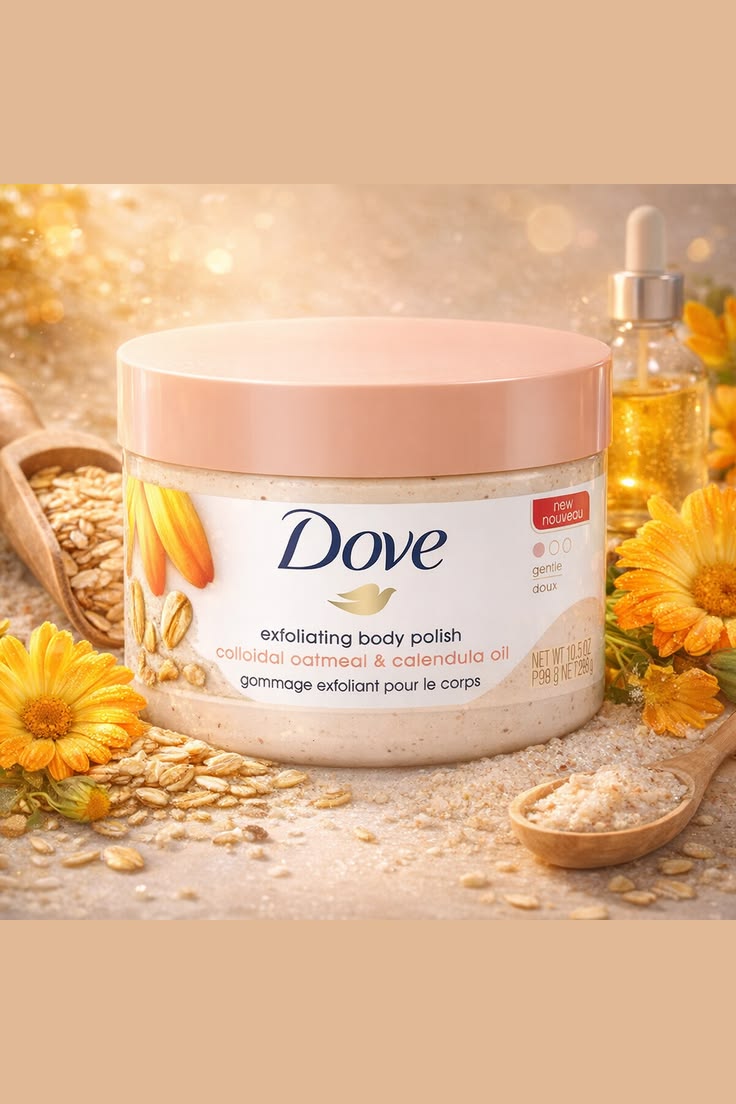 Dove Colloidal Oatmeal & Calendula Oil Gentle Exfoliating Body Polish 298g